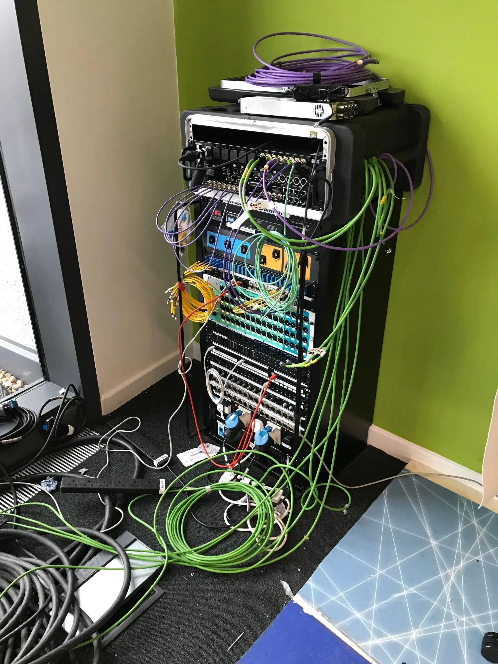 Traditional broadcast equipment, typically found at an outside broadcast
