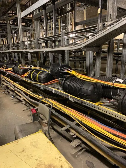 Another view of the cable entry chamber.